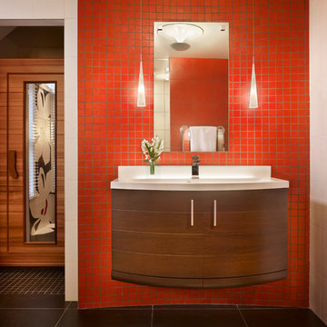 Unique bathroom design in Villanova, PA