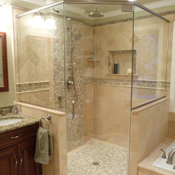 Uniquely Transitional Bathroom Remodel