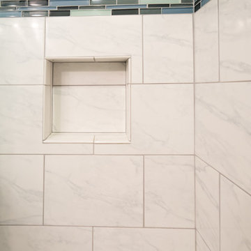 University City Master Bathroom Shower Tile Niche