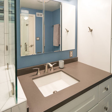 University City Master Bathroom with Gray Quartz Countertop