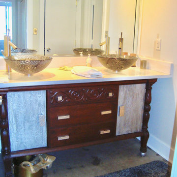 Upcycled bathroom vanity