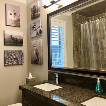 Updated Guest Bathroom Counter Top - Labrador Antique Granite Counter Top