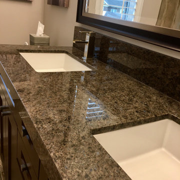 Updated Guest Bathroom Counter Top - Labrador Antique Granite Counter Top