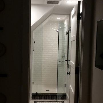 Upper Bathroom with Slanted Ceiling