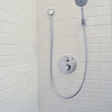 Upper West Side, NYC: White Modern Bathroom Remodel
