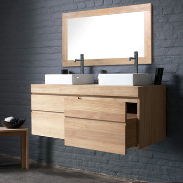 URBAN by Line Art Teak Double Vanity