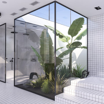 Urban contemporary bathroom