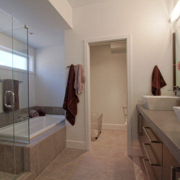 Urban modern, spa like master bathroom