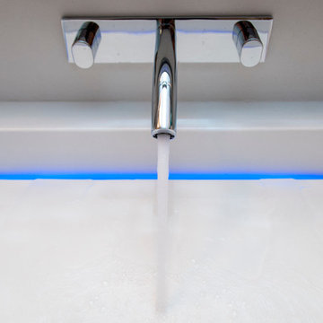 Vanilla Ice Project - Custom 13ft Long Concrete Double Vanity w/ Lighting