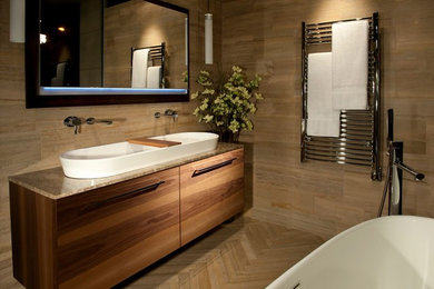 Inspiration for a modern bathroom remodel in Other