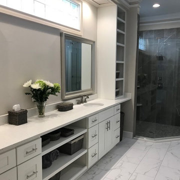 Vanity and Shower Area Bathroom Remodel After Pic