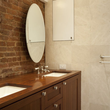 Vanity with Brick Wall