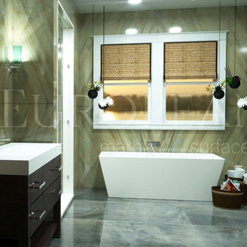 Verde Aquamarina Marble - Bathroom Design