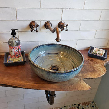 Vessel Sink (custom) with Live Edge Counter