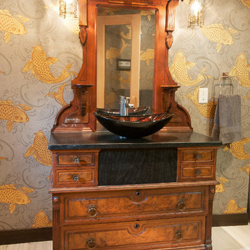 Vessel Sink Turns This Antique Dresser into a Vanity