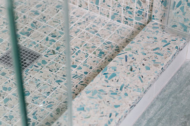 Vetrazzo Floating Blue Mosaic Tiles