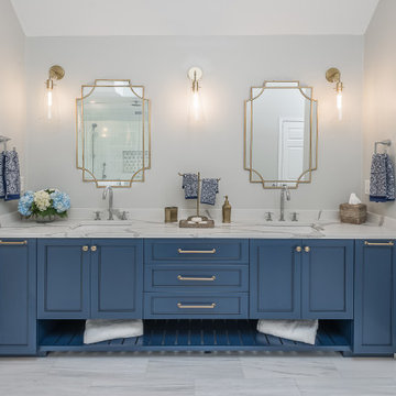 Vibrant Blue Bath Design - Cohasset