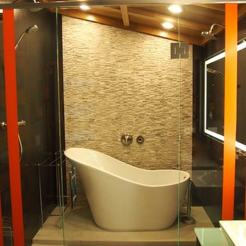 Vibrant Contemporary Master Bathroom
