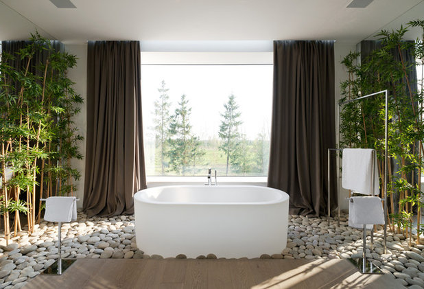 Contemporain Salle de Bain by Архитектурное бюро SL*project