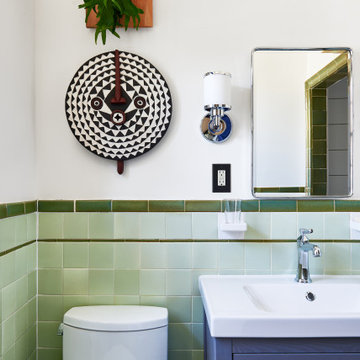 Vintage Bathroom Upgrade In Green.