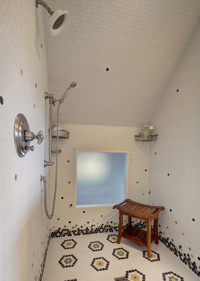 Craftsman Bathroom by Tracey Stephens Interior Design Inc