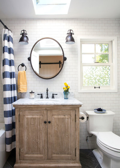 Beach Style Bathroom by Coast View Construction Inc.