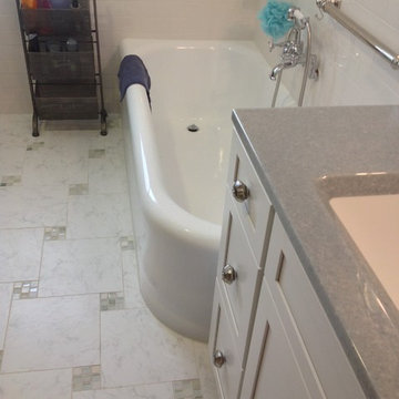 Vintage tub in a South Euclid Ohio bathroom remodel