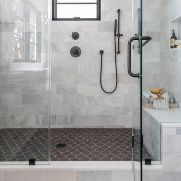Walk-in Shower in Modern Spanish California Home