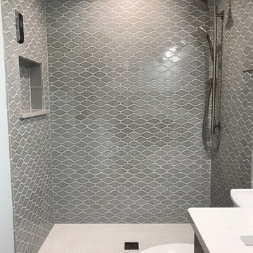 Walk in shower tile