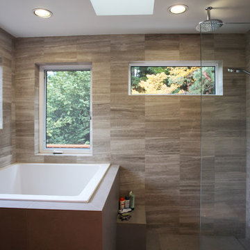 Walk-in Shower with Soaking Tub