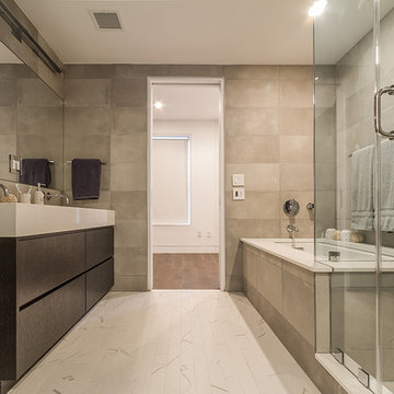 Walk-through bathroom