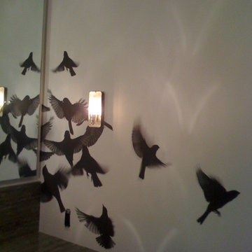 Wallpaper with Blackbirds