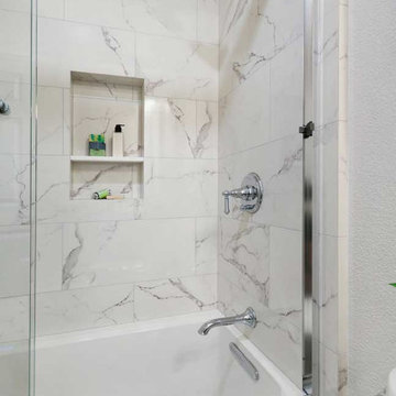 Shower/Tub Combo with Built-In Niche