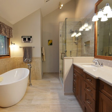 Warm Master Bath with Natural Earth Tones