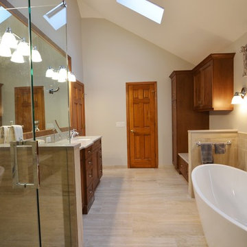 Warm Master Bath with Natural Earth Tones