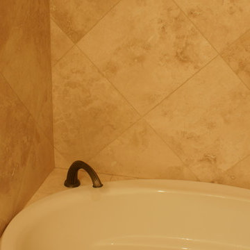 Warm Travertine Bathroom | Los Gatos, CA