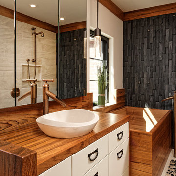 Washington DC - Asian-Inspired - Teak Wood Vanity Top
