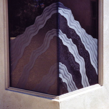 WAVES Bathroom Windows - Frosted Glass Designs Privacy Glass