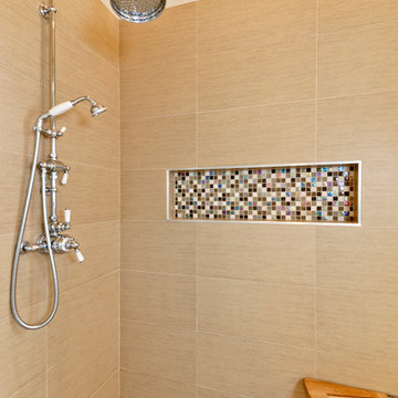 West Plano Curbless Glass Shower Bathroom