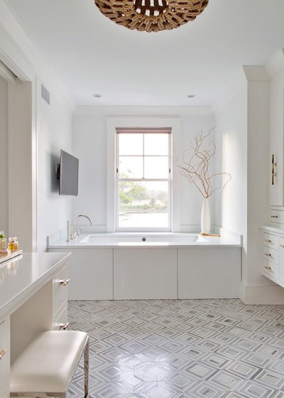 Transitional Bathroom by Segerson Builders