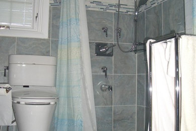 Exemple d'une salle de bain tendance.