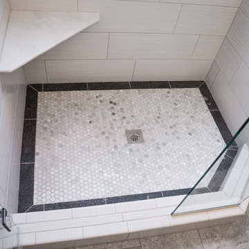 White and Black Bathroom