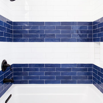 White and Blue Bathroom Freshen Up
