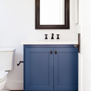 White and Blue Bathroom Freshen Up