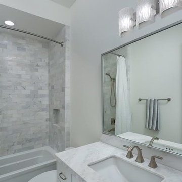White and Gray Bathroom in Austin, TX