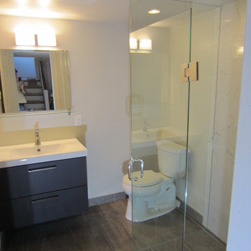 White & Gray Bathroom Tiles