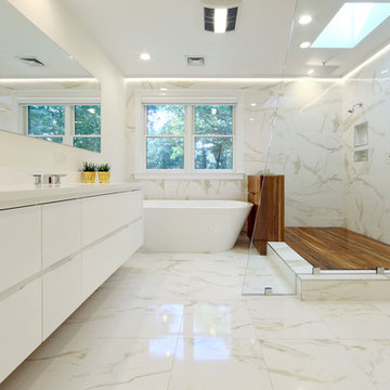 White and Wood Bathroom