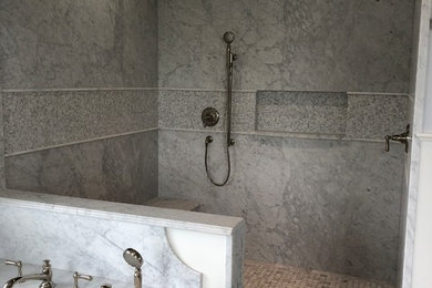 White Carrara Shower