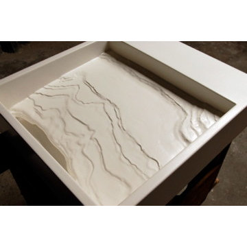 White Concrete Erosion Sink- Original Design by Brandon Gore