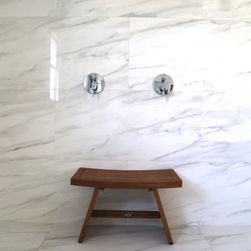 White Fiandre Master Bathroom